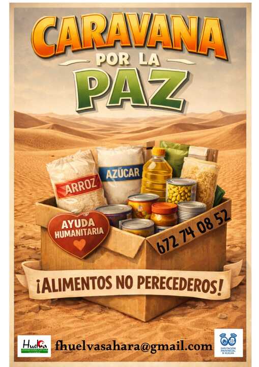 Campaña de ayuda al pueblo saharaui ‘Caravana por la Paz’. Fuente: Diputación de Huelva