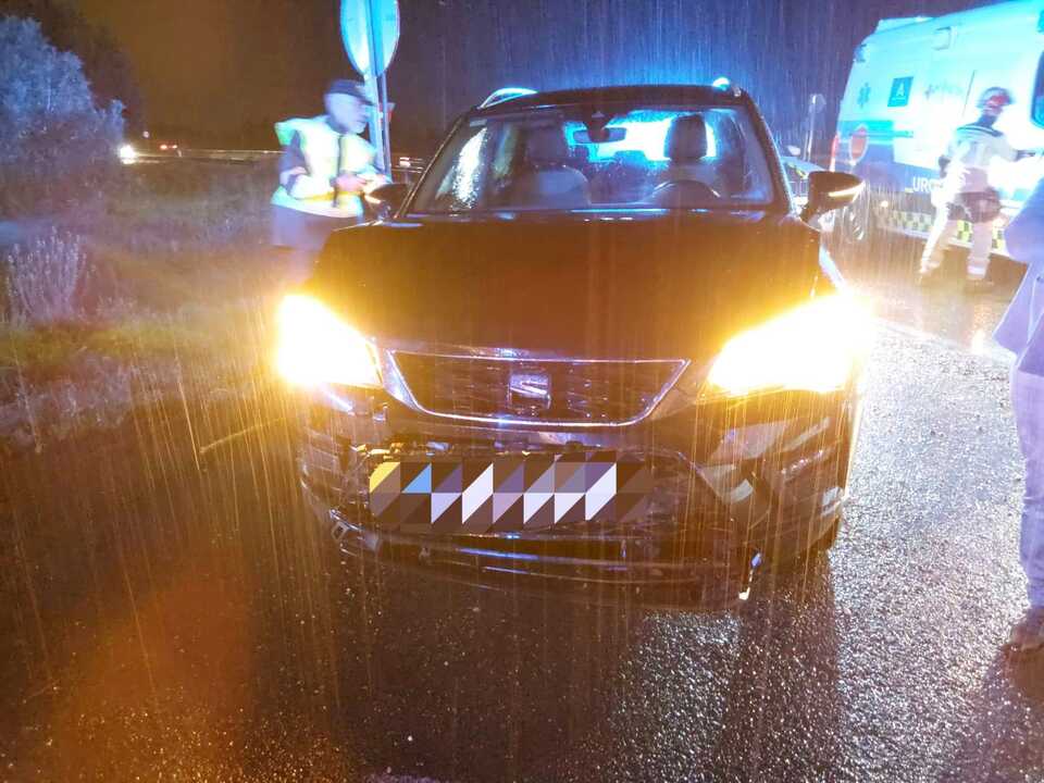 Vehículo del primer accidente en la H-31. Fuente: Facebook Sab Bomberos Huelva Provincia