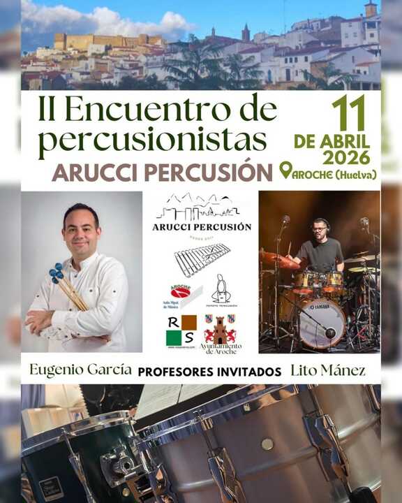 Cartel del II Encuentro de Percusionistas 'Arucci Percusión'
