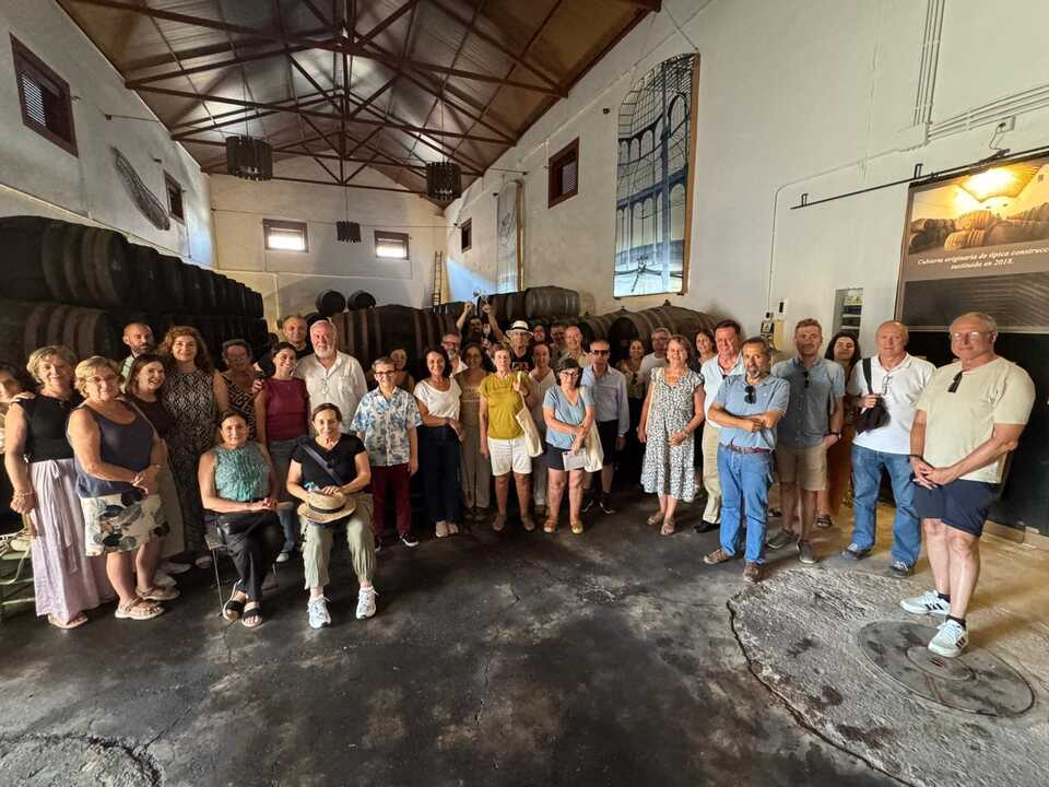Curso UNIA 2025 DOP Condado de Huelva visita a bodegas Sauci