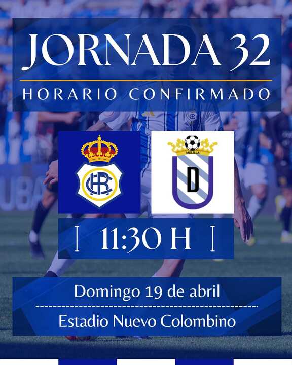 Nuevo horario para el próximo partido en casa del Recre. Fuente: X Recreativo