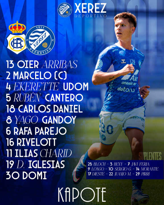 Once inicial del Xerez DFC. Fuente: X Xerez DFC