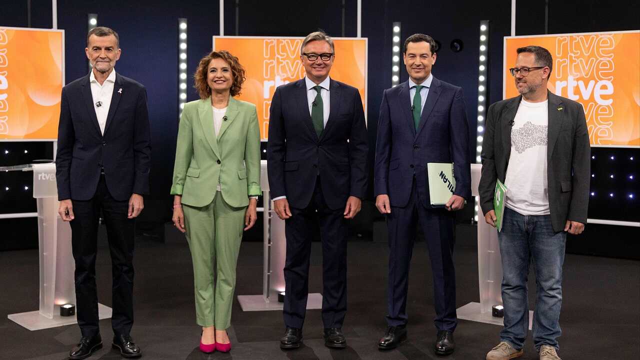 Debate celebrado ayer lunes en RTVE. Fuente: RTVE