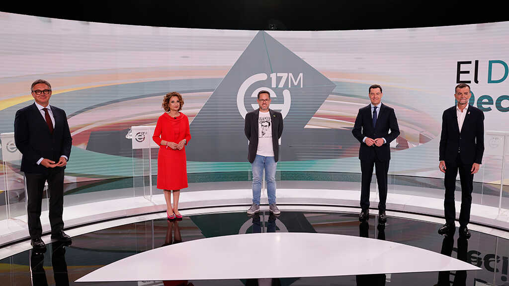 Debate de Canal Sur celebrado en la noche de ayer. Fuente: Canal Sur