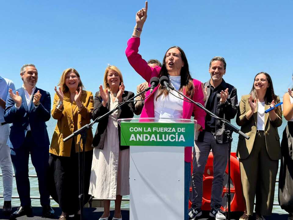 Loles López en el cierre de campaña
