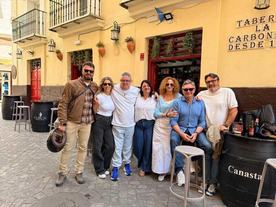 Gavira en Cádiz con amigos y familiares