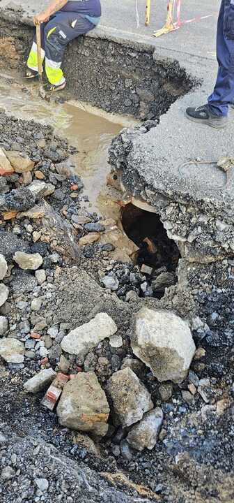 Avería en Zalamea la Real. Fuente: Facebook Ayto. Zalamea