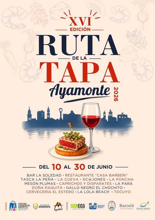 Cartel de la XVI Ruta de la Tapa de Ayamonte. Fuente: Ayuntamiento de Ayamonte