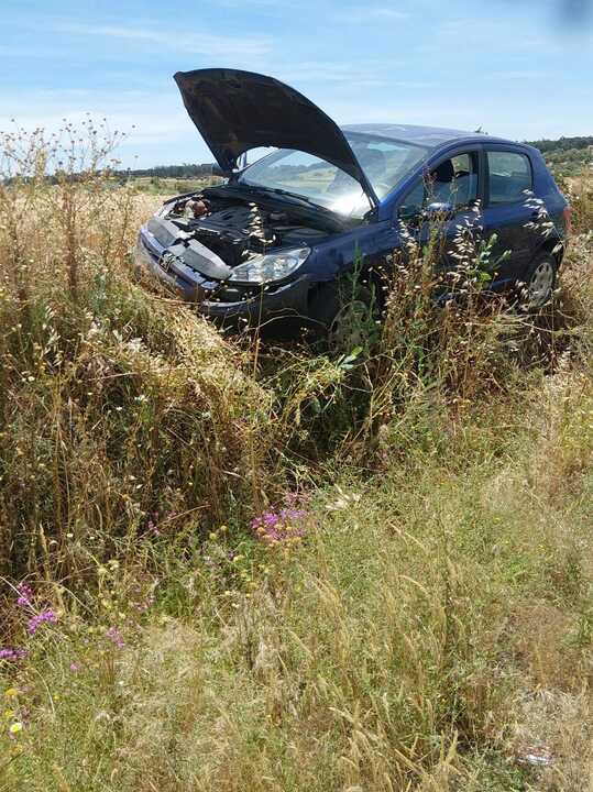 Accidente en la HU-3109. Fuente: Sab Bomberos Huelva Provincia